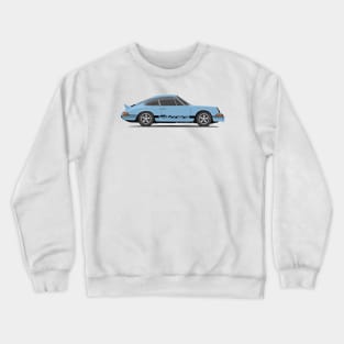 supercar 911 carrera rs turbo 1972 side light blue Crewneck Sweatshirt